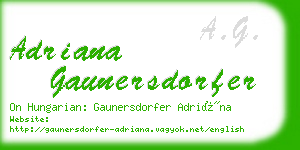 adriana gaunersdorfer business card